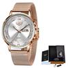LIGE Womens Watches Ultra thin Quartz Watch For Women Luxury Bracelet Wristwatch Ladies Date Week Clock Watch Relogios Feminino