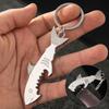 Metal Shark Bottle Opener Keychain Beer Opener Soda Drink Starter Portable Mini Bottle Opener Birthday Father's Day Gifts