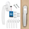Window Handle for Balcony Doors, White, Spindle 35 mm, Set of 5