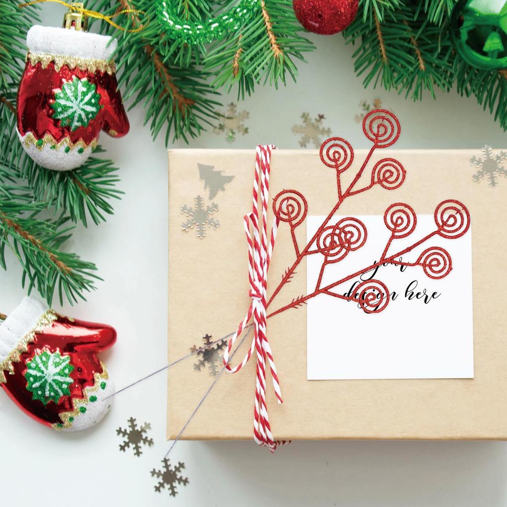 20 шт. Искусственные рождественские украшения, блестящие вьющиеся леденцы для рождественского декора