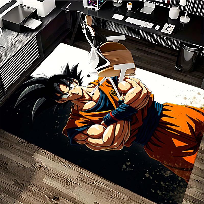 1pc Dragon Ball Z Goku Chair Mat - Anime Cartoon Design, Non-Slip Carpet for Office Chair, Suitable for Home Decor, Living Room, Bedroom, Game Room -