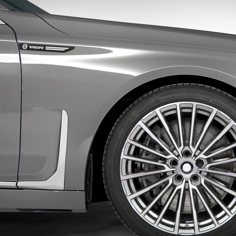 Для Volvo 2 шт. Нержавеющая сталь Боковой значок-эмблема крыла Крыло Для Volvo XC60 XC40 XC90 V40 V90 V60 S80 S60 S90 C40 V70 XC70 Аксессуар