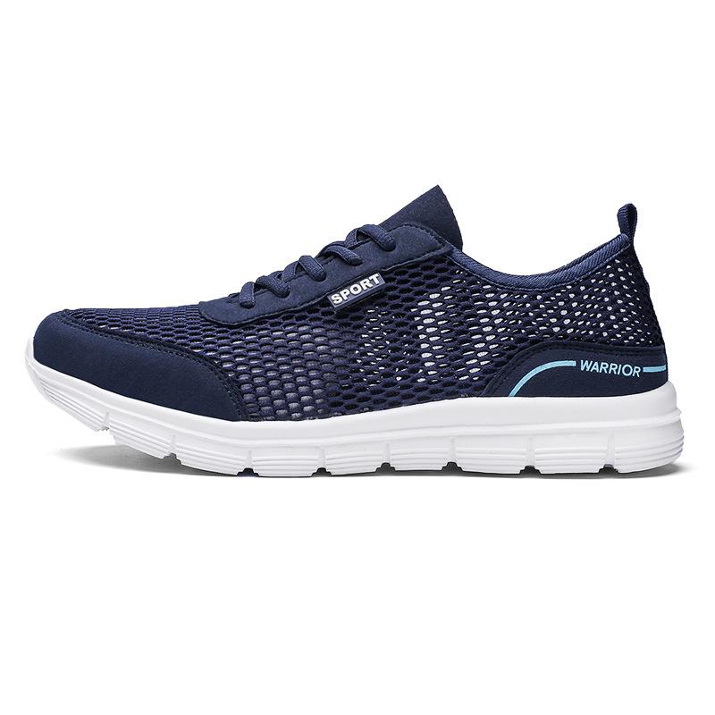 Men's Large Size Lightweight Sneakers 2025 Summer Thin Running Shoes, Hollow Mesh Breathable Single Mesh Shoes