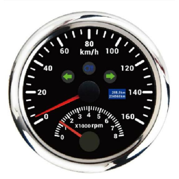 Новый 85 мм цифровой автомобильный грузовик лодка GPS спидометр 0-200 км/ч 0-120 км/ч тахометр 8000 об/мин для автомобиля лодка ATV