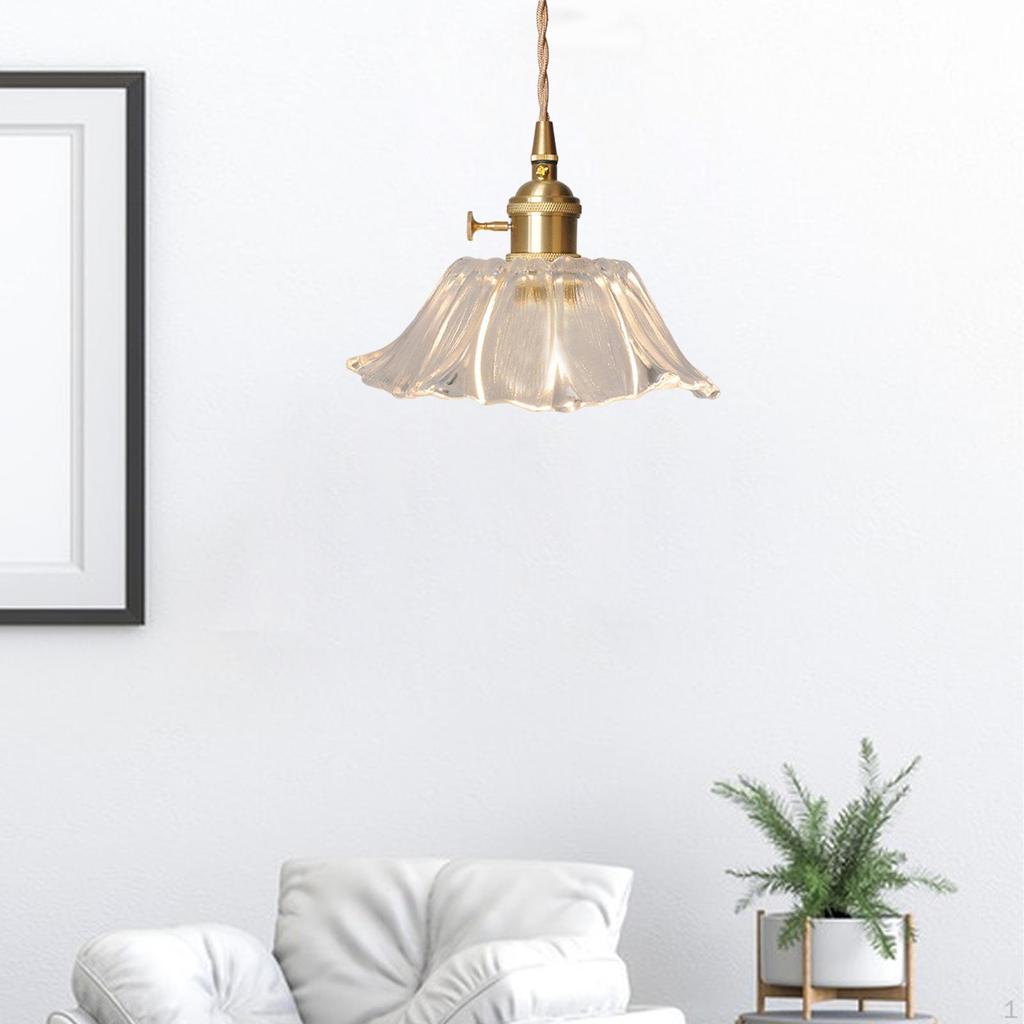Flower Pendant ,Light Small Chandelier ,Stylish Sturdy LED Light, Glass Hanging Lamp,