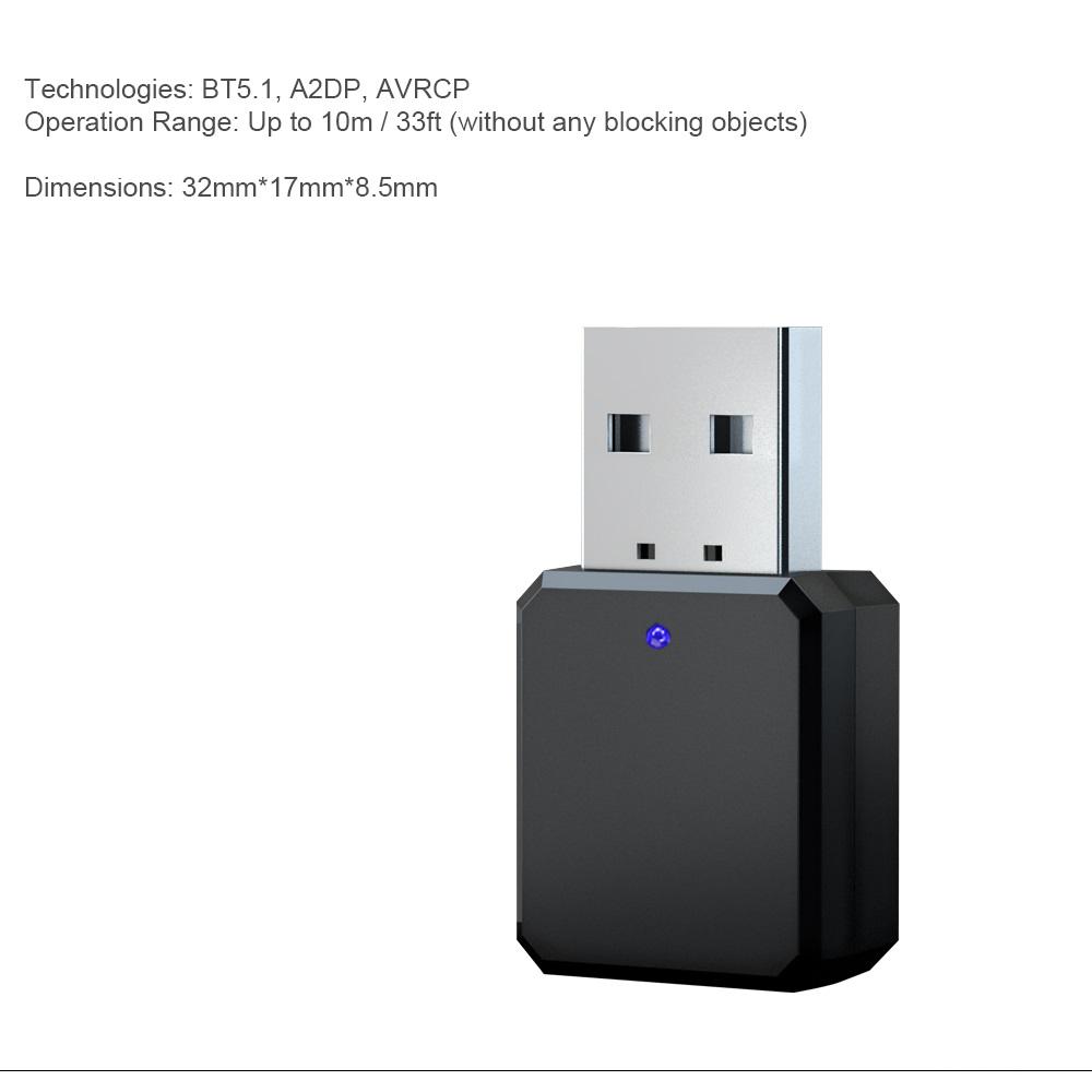 Bluetooth 5.0 автомобильный комплект беспроводной музыки 3,5 мм Aux USB адаптер питания аудиоприемник авто Bluetooth стерео для автомобильного радио Mp3 ПК
