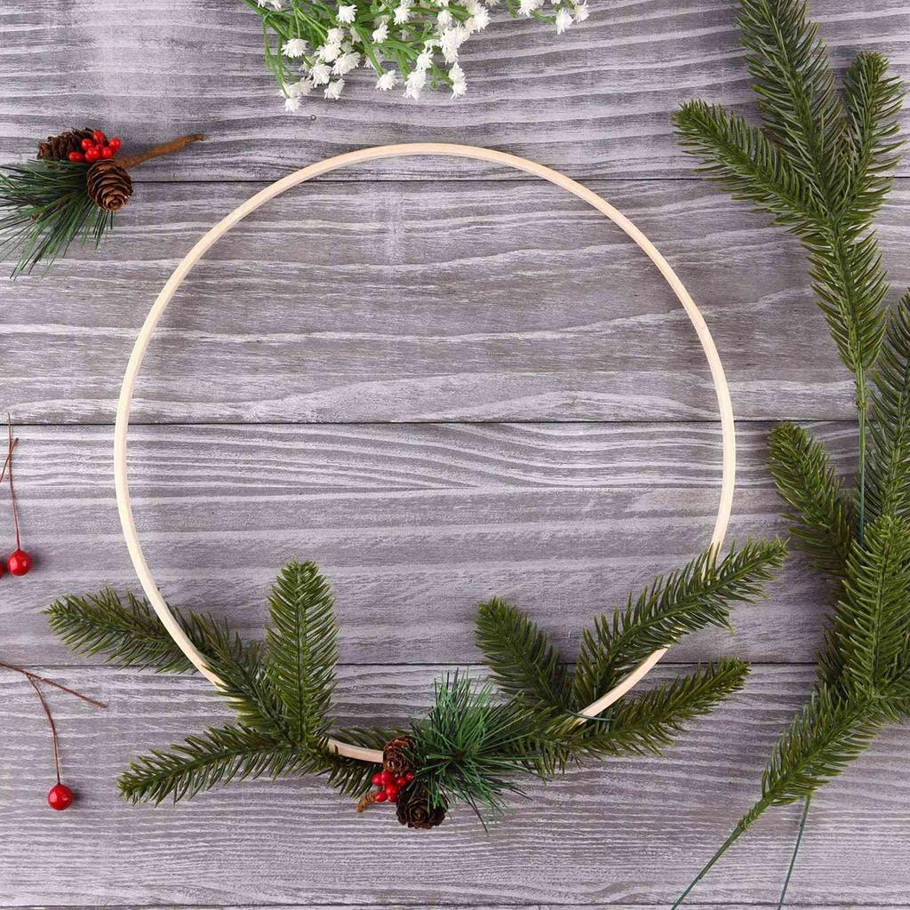 Dream Catcher Ring Round Bamboo Hoop For DIY Crafts Making Dreamcatcher Materials Gifts Decoration,Macrame Wall Hanging