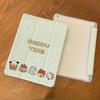 For iPad Air6 Case Simple Cartoon Pattern iPad Smart Tri-fold Case for iPad 2022 10th Air4 Air5 10.9 9th 8th 7th 10.2 Air1/2 9.7 with Pencil Holder