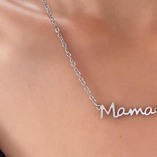 Ожерелье «Мама» с подвеской «Маленькая мама» Подарок на День матери для молодой мамы, женщины, жены, годовщины свадьбы