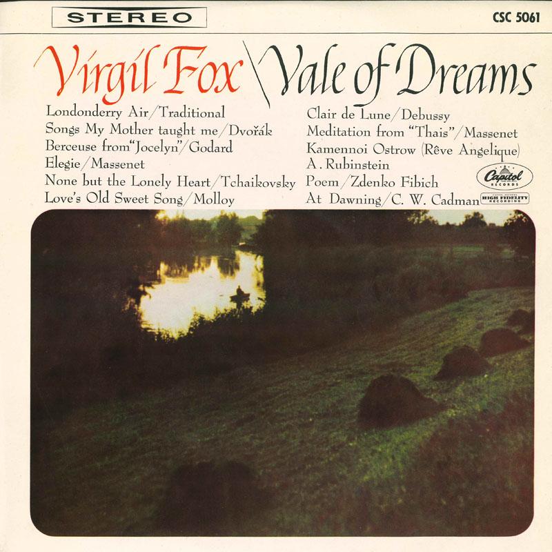 Виниловая пластинка VIRGIL FOX dream organ CSC5061 CAPITOL Япония Классика Б/у