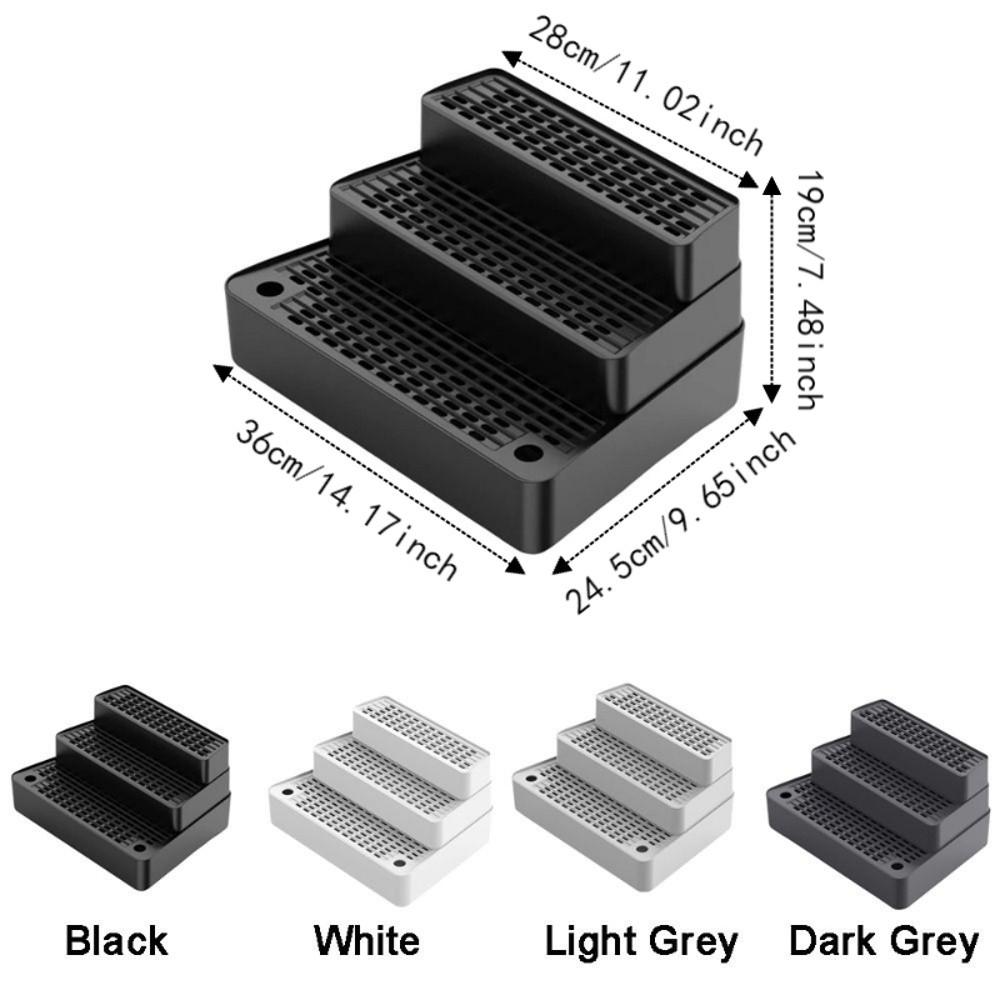 Plastic 3 Steps Cat Litter Box Ramp Detachable Cat Footboard Filter Cat Litter Stair Easy to Clean