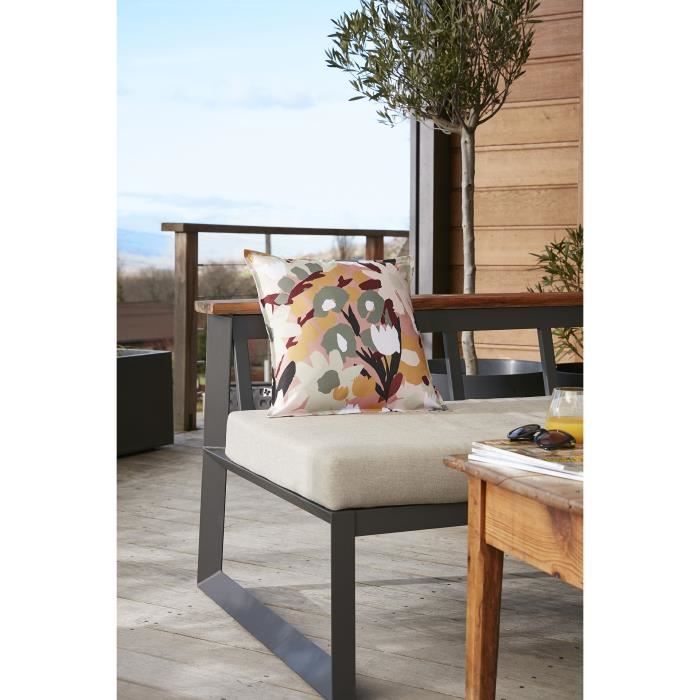 Housse de coussin - Leane - 45 x 45 cm - Déperlant - Anti UV - Polyester 100%