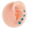 Henson Titanium Ear Cartilage Studs with Dopamine Colored Zircon Screw Disc Earrings