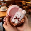 1Pc 12CM Kawaii Bear Holding Bread Plushie Toy Lovely Cake Nest Contain Plush Bear Rabbit Cat Dog Plush Pendant Toy Cute Gifts