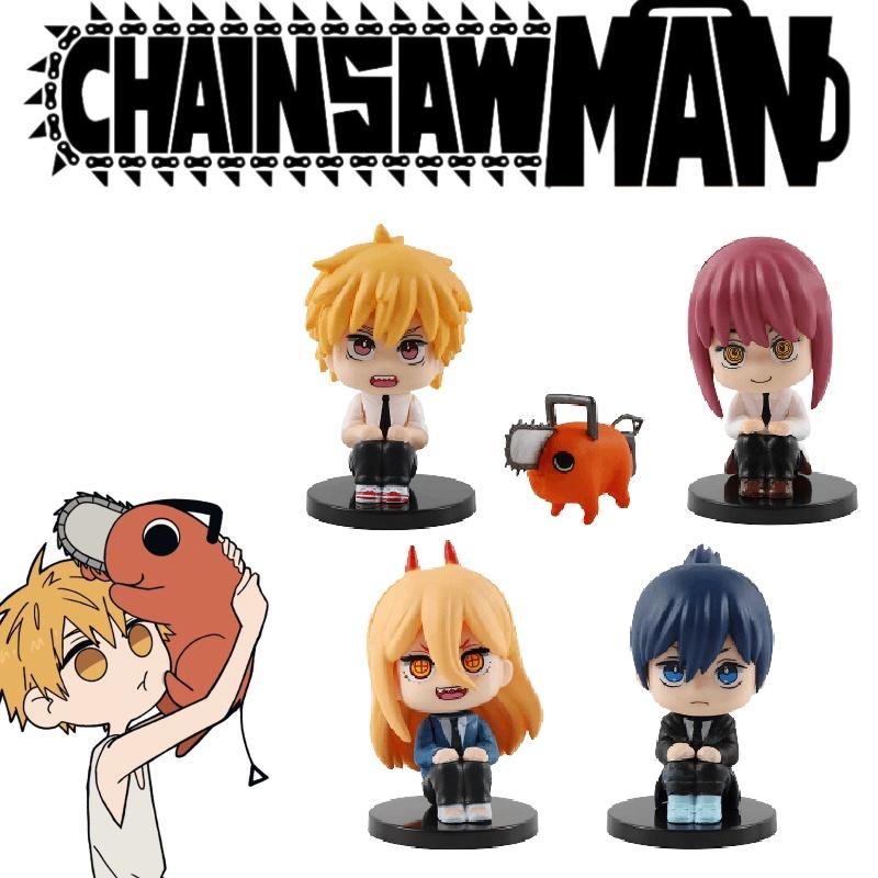 Набор из 5 электрических фигурок Человека-бензопилы, детализированные ПВХ-модели высотой 7 см. Отлично подходит для демонстрации или в качестве уникального подарка.