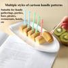50pc Cartoon Fruit Fork Cute Animal Bento Box Decoration Fork Cake Dessert Fork Mini Cartoon Toothpick Children Lunch Accessorie
