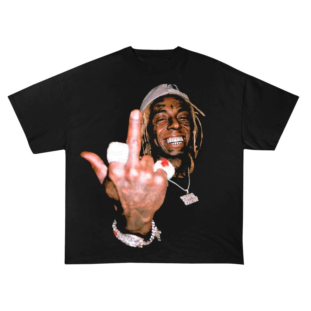 Футболка Lil Wayne со средним пальцем Lil WAYNE Тур 2025 Тур по Северной Америке Футболка Lil Wayne Футболка Мерч Lil Wayne
