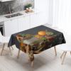 Изысканная скатерть с принтом для кухни, ресторана, украшения стола и водонепроницаемая прямоугольная необрастающая ткань