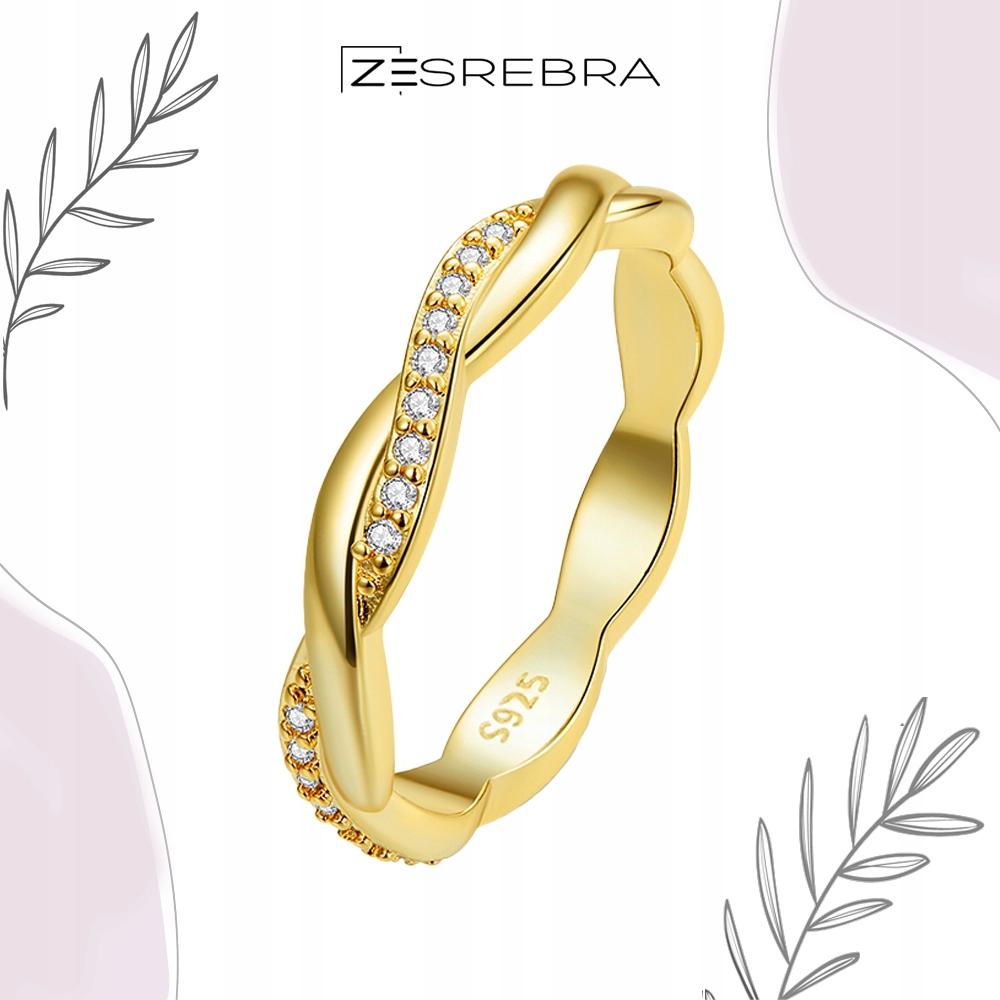 Interwoven Ring, S925, -Plated, Zircons