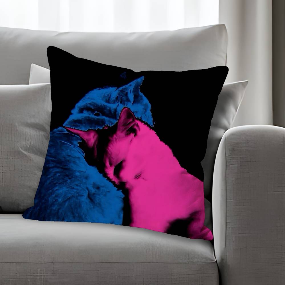 TTv Girl Who Really Cares Anime Celebrity Merchandise AllMatch Printed Pillow Case Sofa Car Office Room Decoration Protector