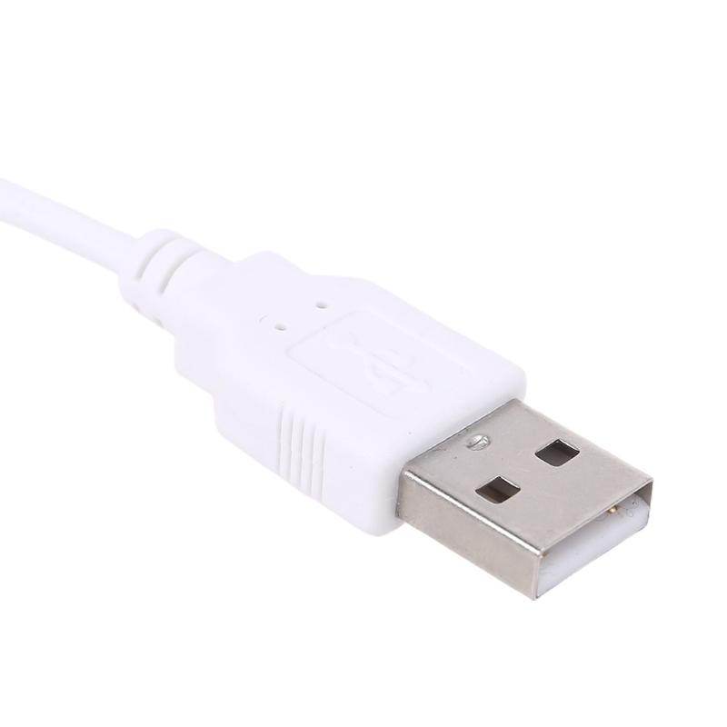 Portable Safe Cord USB 2.0 White Extension Cable with Table Lamps/ Fans / Led Lights