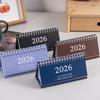 2026 Simple Style English Mini Desk Calendar Desktop Display Solid Color Portable Small Desk Calendar Desktop Decoration