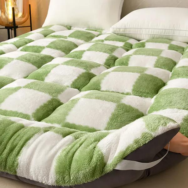 WTEMPO Клетчатый узор Высококачественный двусторонний матрас для четырех сезонов Складной толстый мягкий матрас Матрас для отеля, школы, общежития