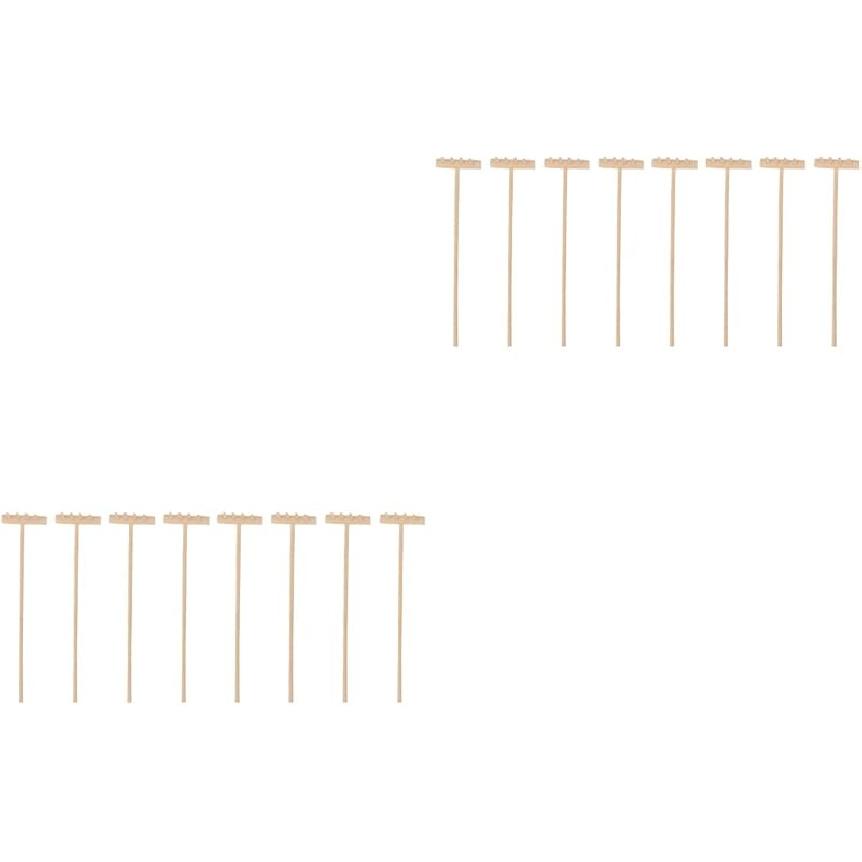 Sewroro Mini Zen Sand Rakes Miniatures 48 Pcs Zen Rake Mini Zen Garden Rakes Meditation Sand Desktop Sand Box Accessories Garden Rake Dining Table