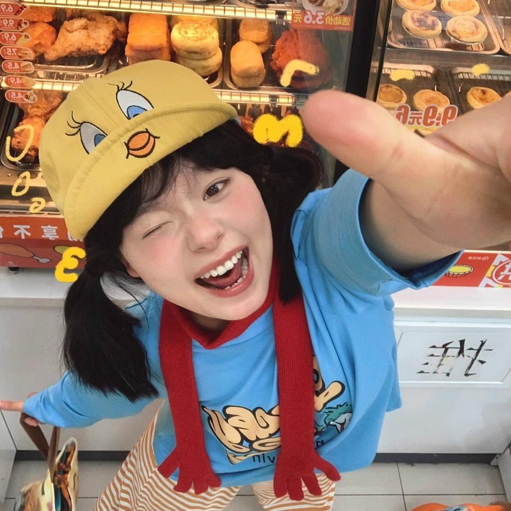 Korean Version Ins Cui Di Cui Er Flip-Top Cap Children Cute Cartoon Little Yellow Duck Cui Di Sunshade Baseball Cap Tide
