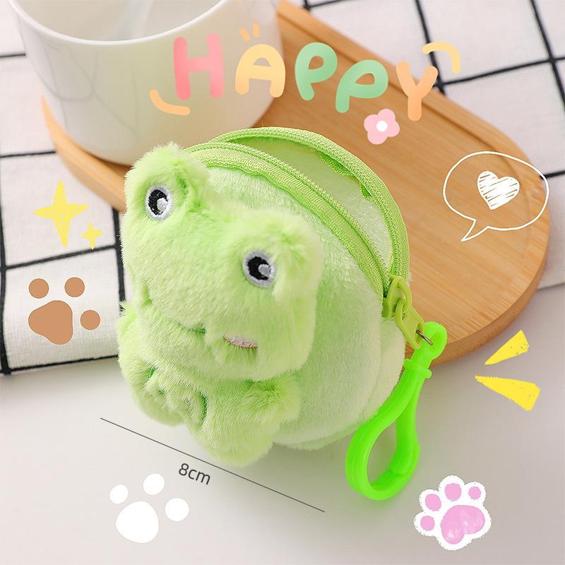 Cute Animal Plush Coin Purse Cartoon Rabbit Bear Frog Money Change Pouch Mini Portable Earphone Bag For Girls Gifts