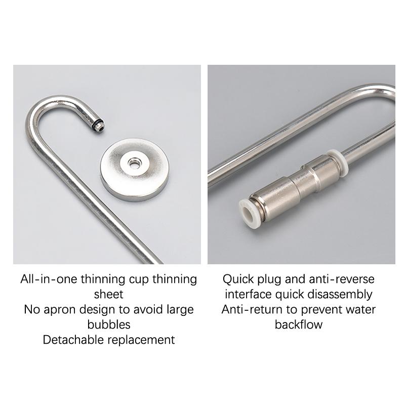 Диффузор CO2 Зеркальный Нержавеющая сталь 304 Редукционный электромагнитный клапан Рефайнер Для роста водных растений Аквариумный рефайнер CO2