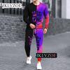 Men's Sets 3D Printing Long Sleeves T-shirt+Trousers O-Neck Streetwear Jogger Sportswear 2 Piece Suit Oversize Fashion Clothes