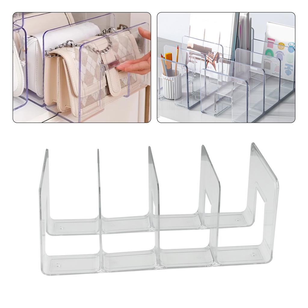 Premium Organizer Clear Acrylic Handbag Storage Rack Women Stackable Design