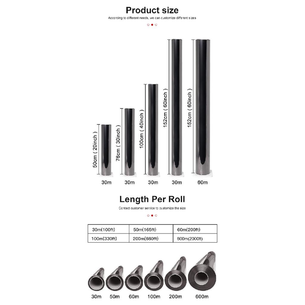 50cmX400cm Top Quality Ultra Hd HIR100% Heat Resistant Privacy Protection Nano Ceramic Window Solar Film Tint Film