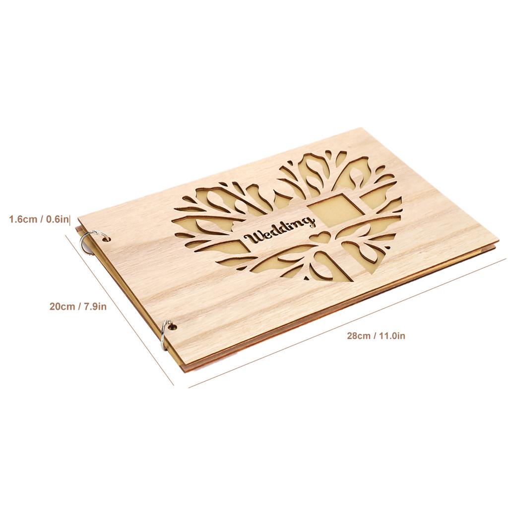 Innovative Wooden Wedding Guest Book Album Craft for Wedding Engagement DecorationType 3