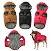 Термохуди для собак с флисовой подкладкой, куртка для собак с капюшоном, застежка на пуговицы, теплая зимняя куртка для щенков для маленьких и средних собак