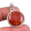 Natural Carnelian Gemstone Handmade 925 Solid Sterling Silver Pendant 1.50" Z9Z54
