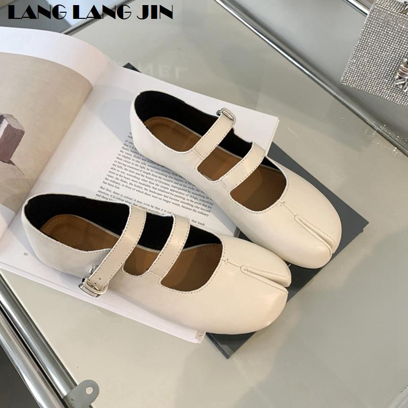 Модные таби ниндзя обувь женские балетки с раздельным носком женские повседневные лоферы женские мокасины комфортная осенняя обувь