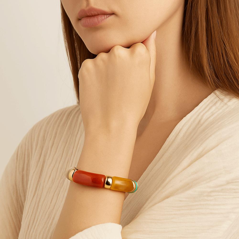 Браслеты из бамбуковых бусин, разноцветные, женские, модные, в стиле бохо, подарки