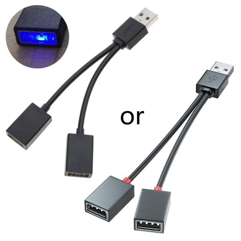 USB-разветвитель, 1 штекер на 2 гнезда, USB-удлинитель, зарядный шнур, адаптер питания, преобразователь-сплиттер