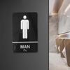 Bathroom Hanging Sign with Braille Acrylic Signage for Cafes, Public Doors Or Wall Shops,