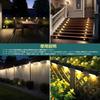 GIGALUMI Солнечные фонари, Наружные лестничные фонари, Светодиодные солнечные фонари для террасы, Садовые фонари, Водонепроницаемость IP67, Фонари для забора, Наружные фонари, Фонари для террасы,