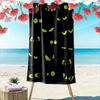 Glowing Mysterious Green Eyes Print Beach Towel, Quick Drying, Suitable for Travel, Outdoor Sports, Jogging, the Beach and Swimming, Gift