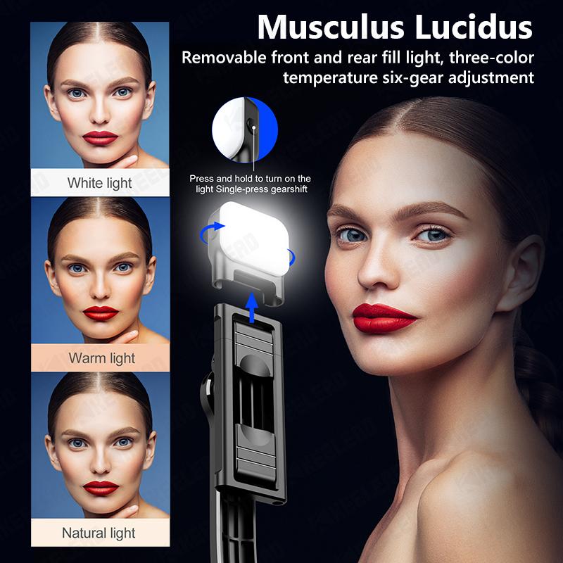 Штатив для селфи со светодиодной подсветкой, съемный кронштейн для телефона, монопод с беспроводным пультом дистанционного управления для Huawei iPhone Android Xiaomi