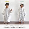 Bloom Imabari Towel Gauze Made In Size S Kids' Bathrobe/Bath Poncho, Hooded, Fabric, Fabric, Quick-Drying, 100% Cotton, Japan, (White)