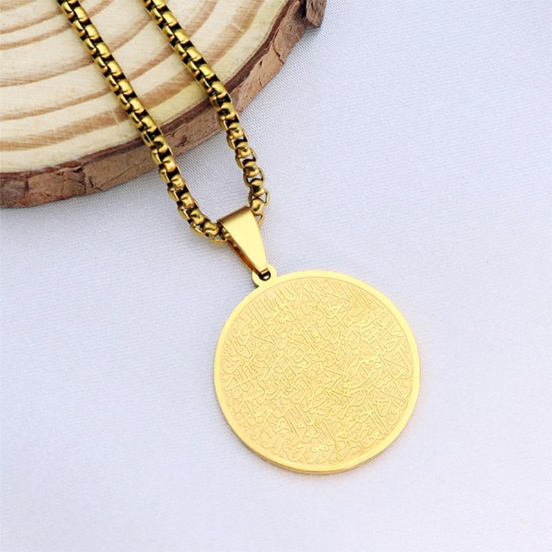 Изящное ожерелье из нержавеющей стали в исламском стиле, модная цепочка до ключиц для женщин и мужчин