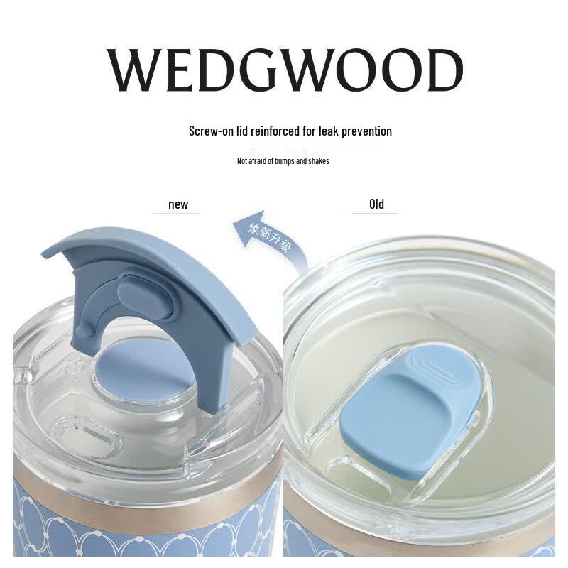 Wedgwood Gilded Age 350ml Ceramic Insulated Travel Mug - Blue