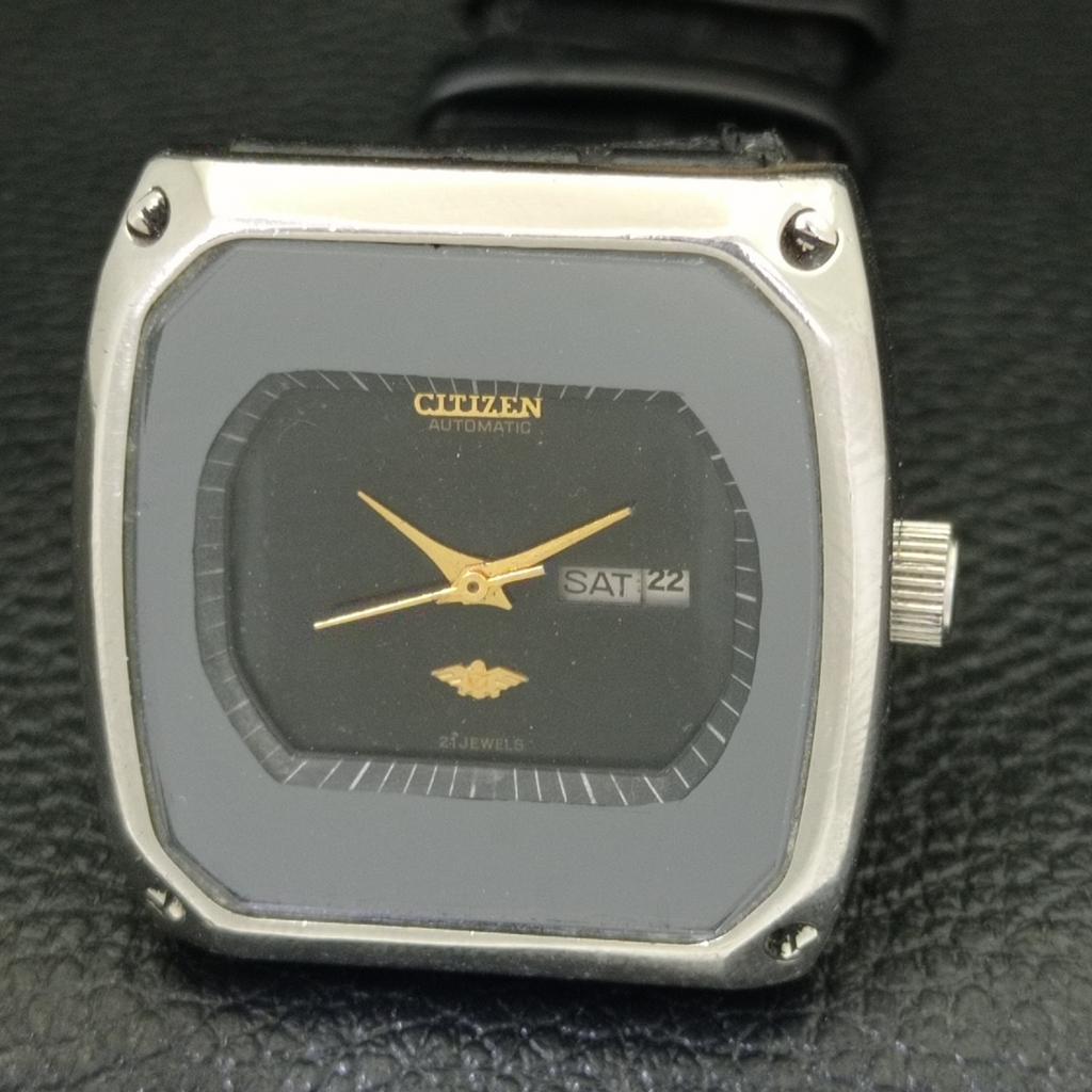 USED JAPAN CITIZEN AUTOMATIC BOY DAY&DATE ORIGINAL DIAL WATCH A432218-2 R110-a432218