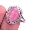 Natural Rhodochrosite Gemstone Handmade 925 Solid Sterling Silver Ring S.10 U7E65