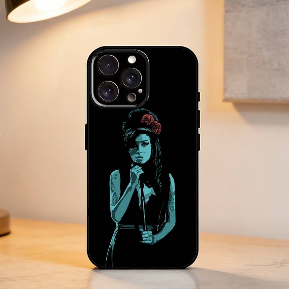 Певица А-Эми Уайнхаус Чехол для iPhone 17,16,15,14,13,12,11 Plus,Pro Max,XS,Мягкий силиконовый черный чехол